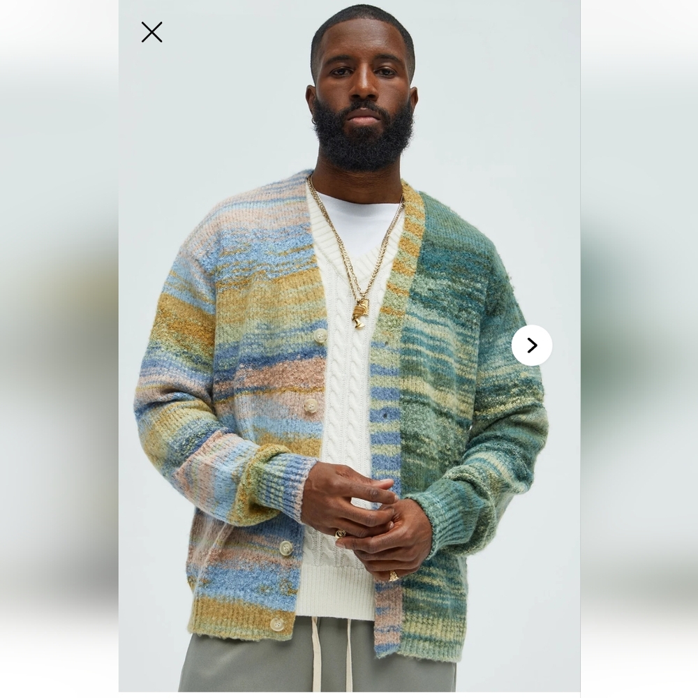 Cameroonian Textured Cardigan - Multi Color